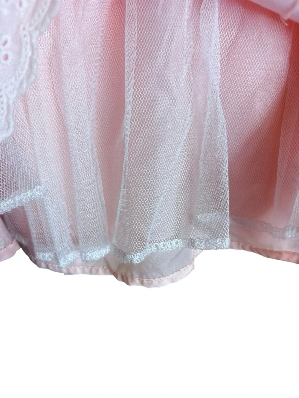 Badgley Mischka Girls Size 5 Pink Eyelet Pearl Flower Girl Party Dress
